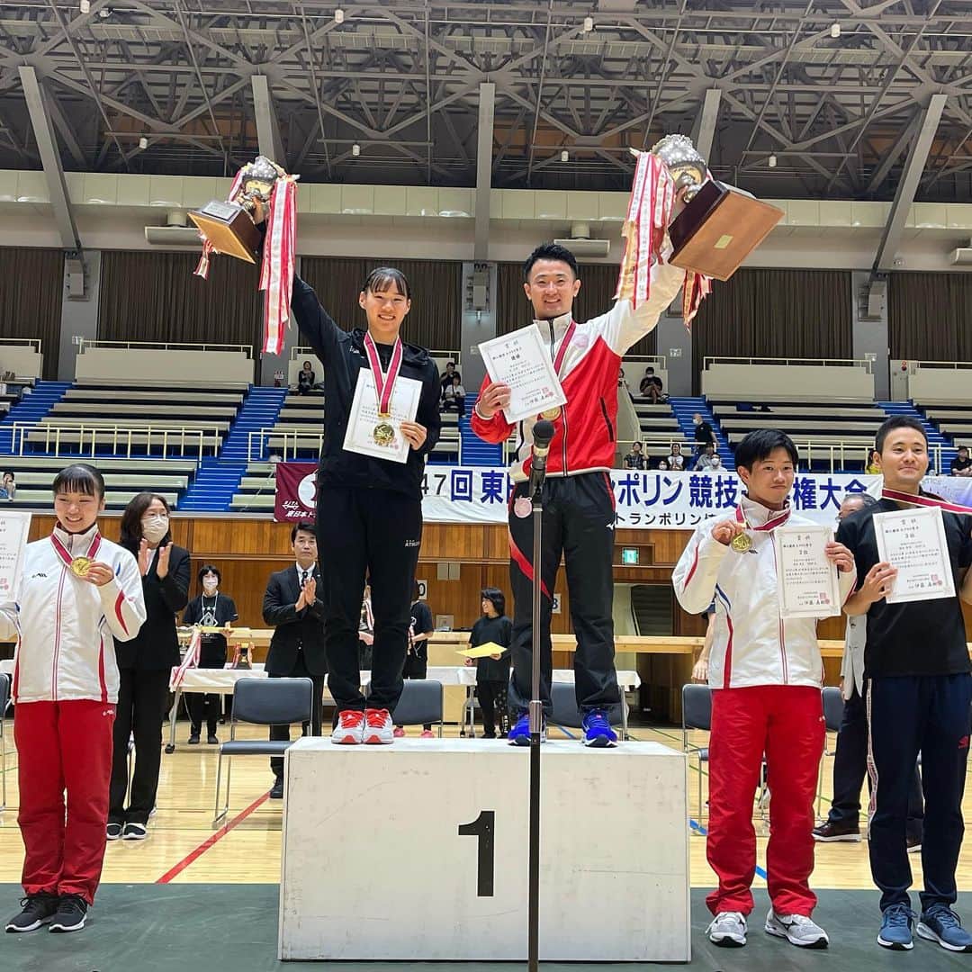 岸大貴のインスタグラム：「東日本選手権　優勝🏆 久しぶりの優勝！ 大会の大小はあれど、とにかく優勝！  苦しい時期が続いてた中で、今の自分にとって勝つということが何よりも意味のあることだったと思います💪 そしていろんな人が見てくれていて、いろんな人が応援してくれていることを改めて感じれた大会になりました！  来月の全日本選手権に向けていいステップになった🔥 このまま突っ走ります🔥🔥🔥  #トランポリン #trampoline #ポピンズ #poppins #mizuno #spocolla #frictionlabs #スポンサー募集」