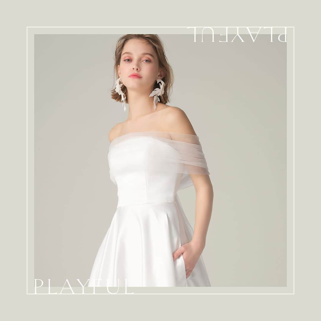 TAKAMI BRIDALのインスタグラム：「*  個性が光る、プレイフルにマイファースト。  自分らしくウエディングを楽しみたい現代女性のための、プレイフルなドレススタイル。  ヘア、メイク、ジュエリー、ヘッドドレス、自分の理想を第一に、マイスタイルを仕上げて。  #takamibridal  #weddingdress  #photowedding  #タカミブライダル #タカミブライダルオリジナル  #ウェディングドレス  #フォトウェディング #プレ花嫁 #プレイフル」