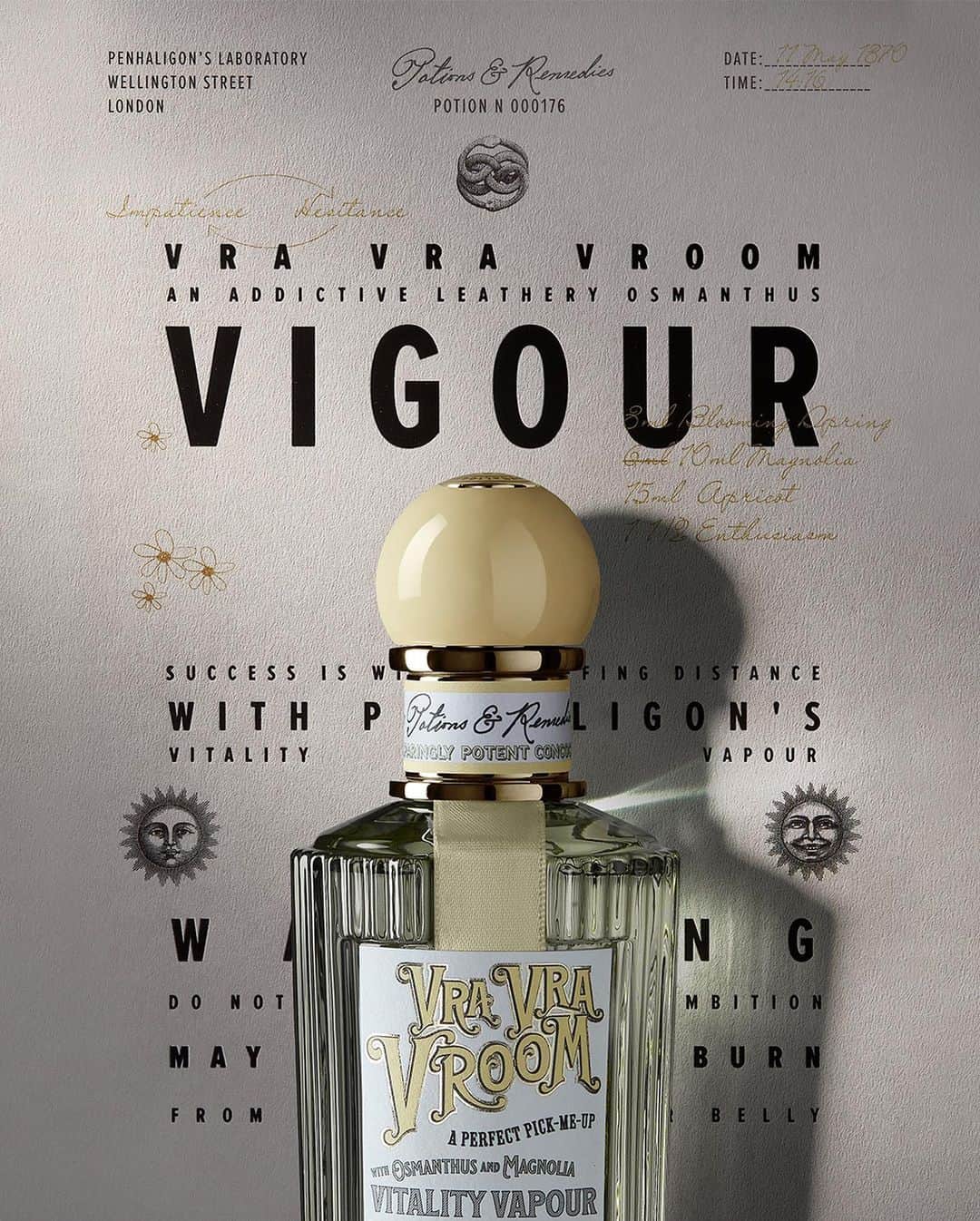 のインスタグラム：「A word of warning: you may find that everything feels possible. The new scent, Vra Vra Vroom. Energy in fragrant abundance.」