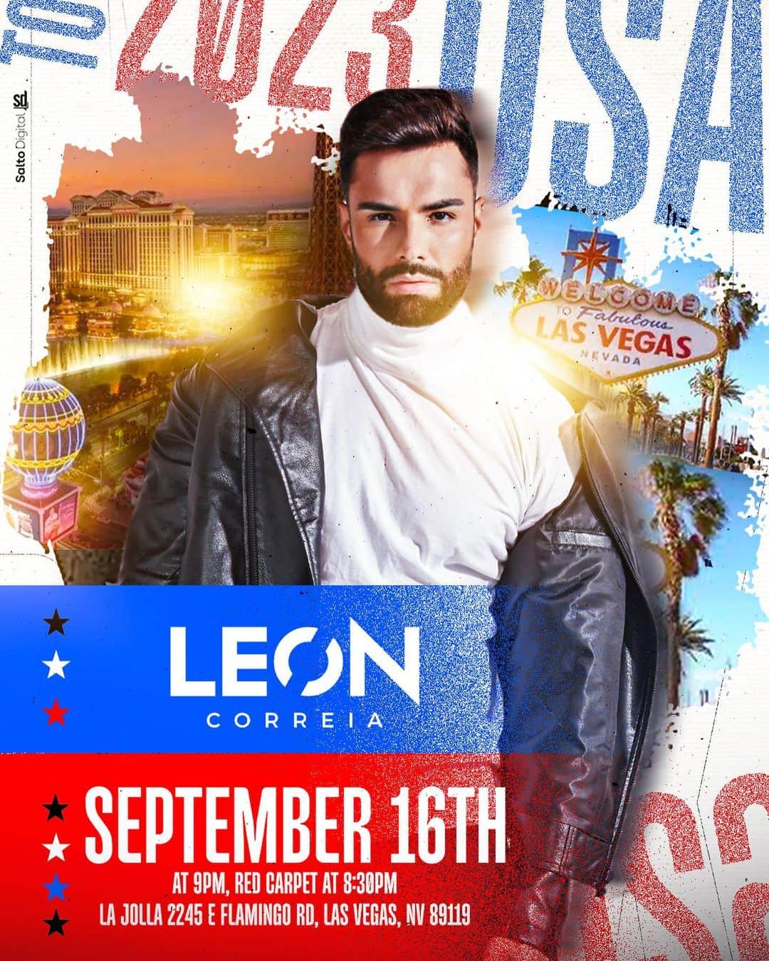 モルガーナ・ギマッキのインスタグラム：「Tickets link on BIO… Leon Show Live in Las Vegas Sep 16th 2023 @lajollanightclub , doors open at 8:30 for Red Carpet 9pm the show 🎉 Get  your presale ticket Now 🎟」