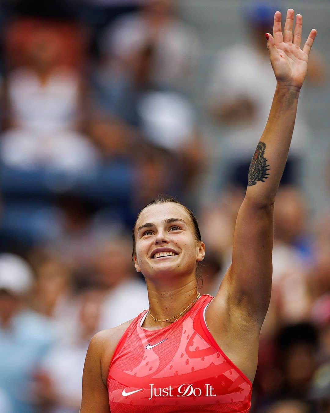 NIKEのインスタグラム：「Congratulations @sabalenka_aryna on earning the women's world number one ranking and on a dazzling showing in New York.  Continue defining greatness. 🎾📈」