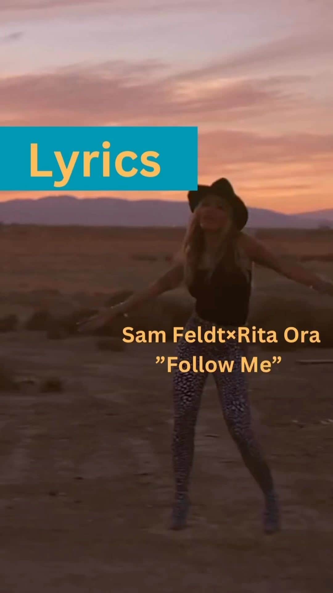 ソニー・ミュージック洋楽のインスタグラム：「Sam Feldt×Rita Ora ”Follow Me”  好きな人には、どんな時でも必ず側にいて欲しいと、 きっと誰もが願うことだよね❤️  #lyrics #歌詞動画 #洋楽 #歌詞 #恋愛ソング」