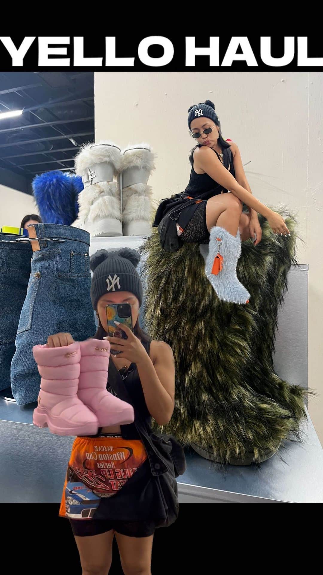 RIEHATAのインスタグラム：「@yelloshoes_official HAUL🍁  #試着♡ #Shopping♡」