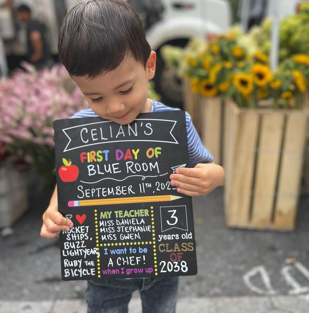 DOMINIQUE ANSEL BAKERYのインスタグラム：「Happy first day of school, buddy! How lucky we all are to have you in our lives. Play and explore and find joy in the things you love. (And do some learning along the way. ) #celianansel」