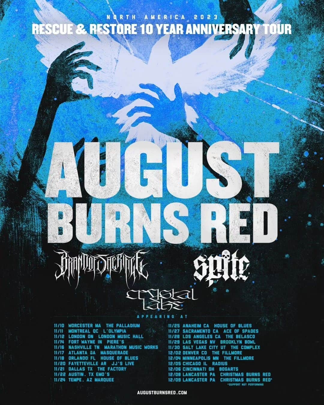 Crystal Lakeのインスタグラム：「Only 2 months away! What songs should we play in America?  VIP 🎫 @ www.augustburnsred.com GA 🎫 [link in bio]  📸: @seijiro243」