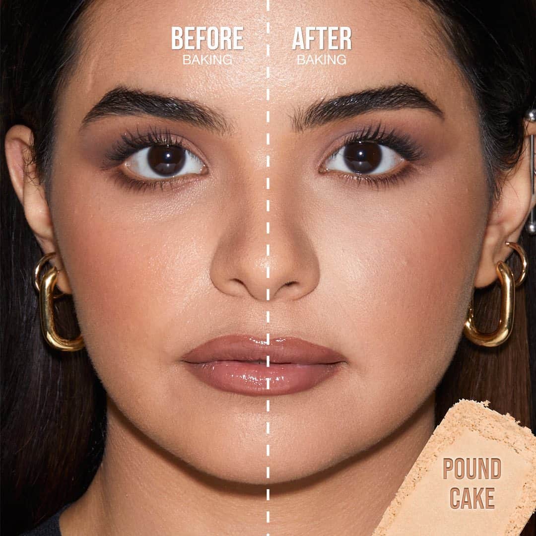 Huda Kattanのインスタグラム：「It’s called Easy Bake And Snatch for a reason! Our new pressed Easy Bake formula is more pigmented & so brightening! Get the most snatched finish in seconds – no bake time needed!  Easy Bake And Snatch is: ✔️ 8 brightening shades ✔️ Talc & fragrance-free ✔️ Medium to full coverage ✔️ Sweat & humidity-resistant ✔️ Infused with hyaluronic acid for a creamy, non-drying, incredibly soft, silky texture  🌍 AVAILABLE GLOBALLY 09.19 🌎 #EasyBakeAndSnatch」
