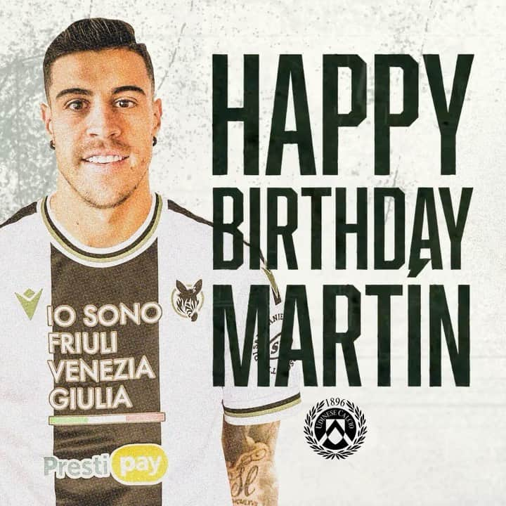 ウディネーゼ・カルチョのインスタグラム：「Buon compleanno Martin Payero 🎉 Happy Birthday #Payero 🎂  ⚪️⚫️ #ForzaUdinese #AlèUdin #WePlayForU」