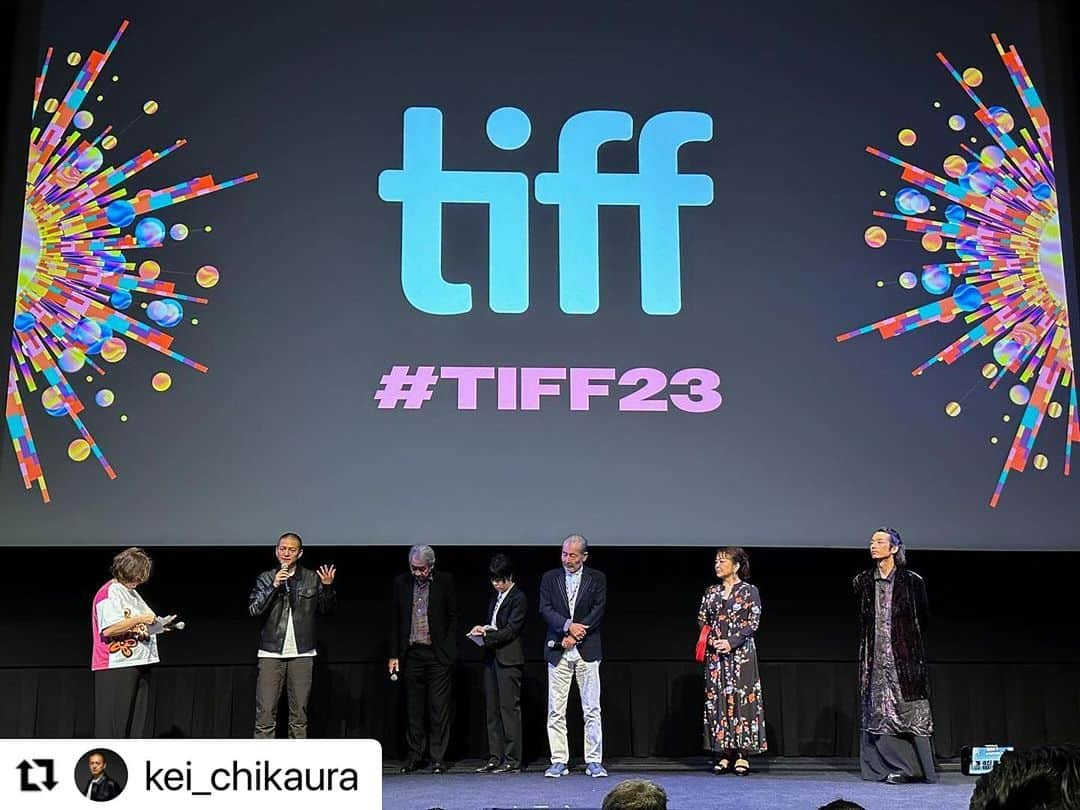 森山未來のインスタグラム：「#Repost @kei_chikaura with @use.repost ・・・ Very proud of being out on the stage with the incredible casts and the legendary DP. This is another beginning for the film.  #TIFF2023 #GreatAbsence  @mirai_moriyama_official @hara_hideko @yokomaki_official @daisuketsukahara716 @yutakayamazaki2785 @miho_horiike @mcinnis_kathleen @knomaq  @yukamashiro @kojiitoyama @miki85bdt @shiori_hosaka」