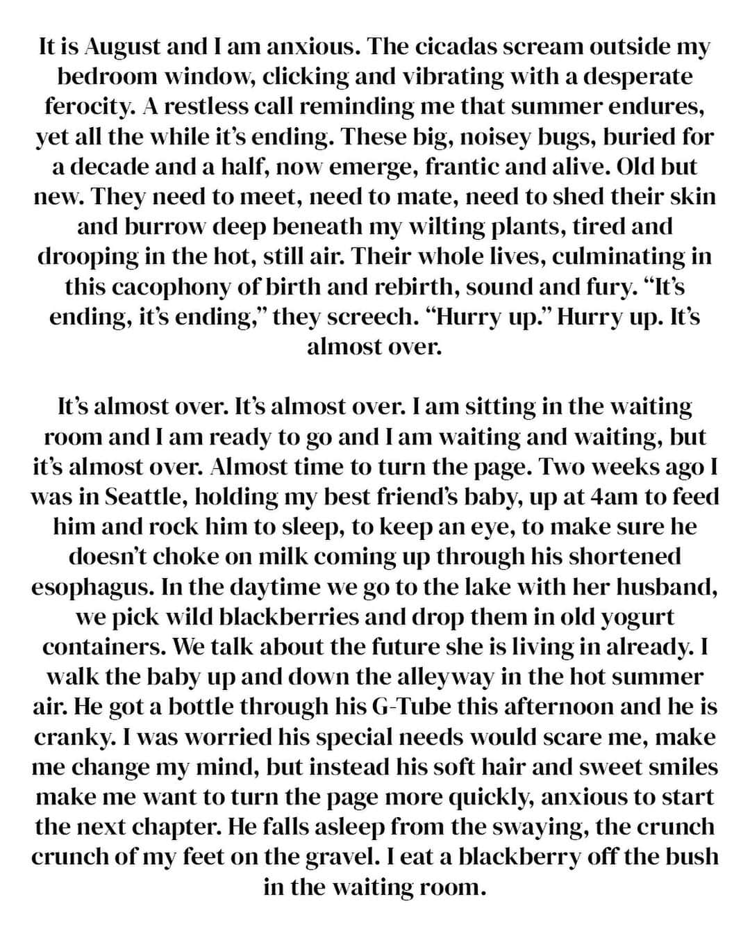 マイラ・ダルブサイオさんのインスタグラム写真 - (マイラ・ダルブサイオInstagram)「Listening to the cicadas outside my bedroom window this morning reminded me of this essay I wrote for a magazine a couple years ago, which ended up unpublished.   It’s meditation on the fear and excitement tied up in entering new phases of life, and the complicated parts of aging (especially as a woman, especially in the fashion industry).   Soon we will be entering another new and scary and exciting chapter of life 🤰🏻 and it felt like the right time to revisit it. Hope it resonates with some of you 💗  #studiomyla」9月11日 23時36分 - myladalbesio