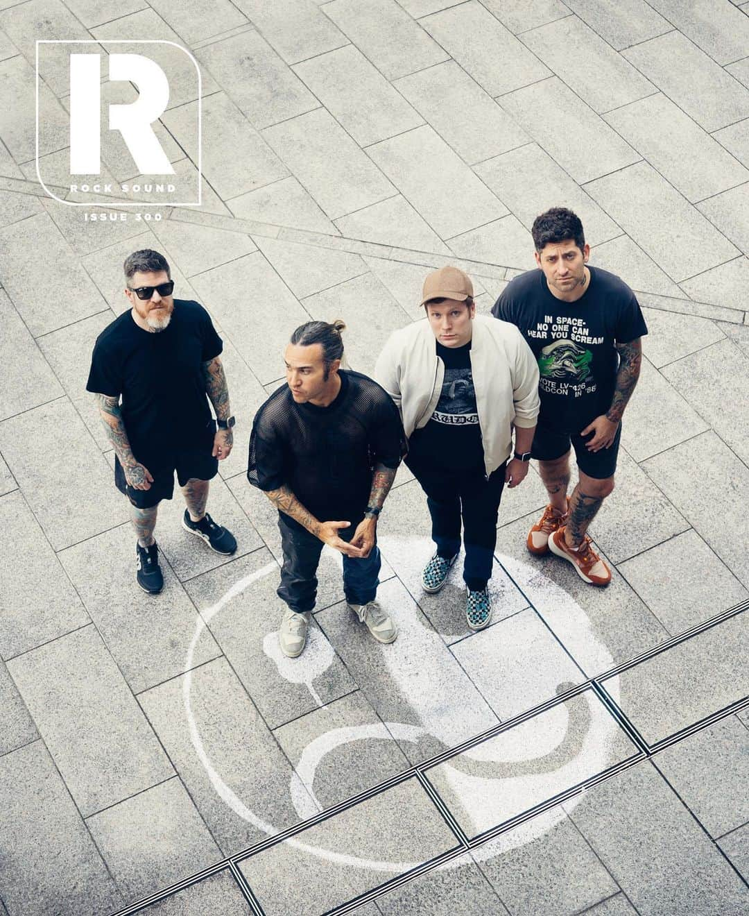 フォール・アウト・ボーイのインスタグラム：「Fall Out Boy return to the cover of Rock Sound for Issue 300  Pete Wentz and Patrick Stump reflect on recent successes and the lessons learned from two decades of writing and performing together in a new in-depth interview, alongside an exclusive full-band photoshoot  Plus, you’ll get a giant double-sided FOB poster and a photo lookbook featuring behind the scenes pictures and live shots from their recent tour in support of latest album ‘So Much (For) Stardust’  Available for pre-order right now at SHOP.ROCKSOUND.TV - hit the link in bio or click the product link on the image above  📸 @elliottxingham   #falloutboy」