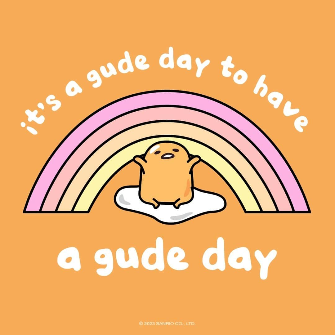 ぐでたまのインスタグラム：「feeling gude 🌈 #mondaymotivation」