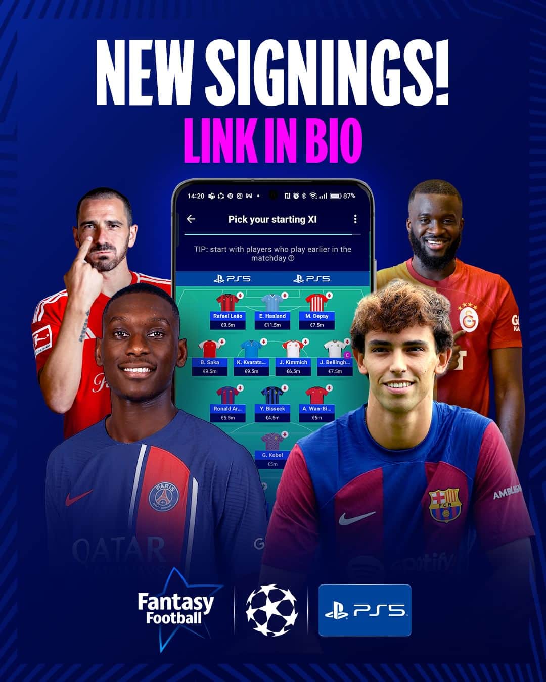 UEFAチャンピオンズリーグさんのインスタグラム写真 - (UEFAチャンピオンズリーグInstagram)「🤝 A summer of signings! Who you bringing in? LINK IN BIO!   #UCLfantasy @playstation」9月12日 1時02分 - championsleague