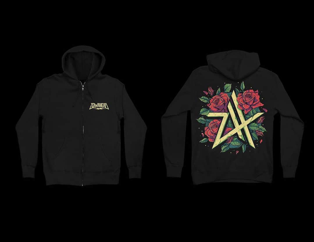 Zebraheadのインスタグラム：「Well folks u asked for it .....so we are making it.  The "Rose" ZIP HOODIE is now available to order.  Thanks for making your voices heard!!  Link to store in bio or memorize the below? Ufff  https://zebrahead.myshopify.com/collections/hoodies/products/zh-rose-zip-up-hoodie」