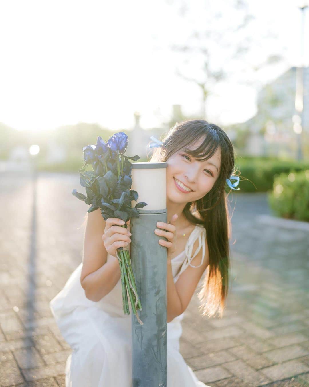 水無月いとのインスタグラム：「青いバラ可愛かった🥺✨  photo @bluebird.7」