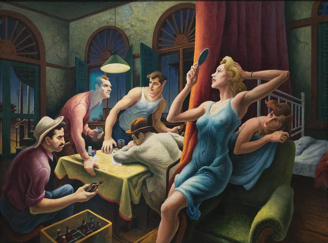 アンナ・キャンプのインスタグラム：「“Poker Night” Thomas Hart Benton 1948 A Streetcar Named Desire 🥀」