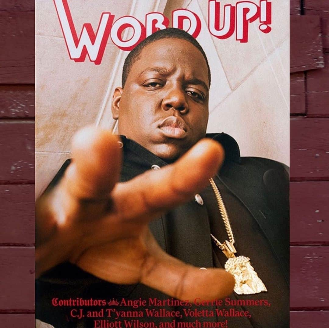 アンジー・マルチネスのインスタグラム：「✍️ honored to have been asked to write something personal for a collectible run of Word Up! Magazine in celebration of a king! 🤔it had me wondering….. what would Big be like at 51?? @budweiserusa & @thenotoriousbig are bringing something BIG. Follow @budweiserusa to stay updated on the 9.13 limited drop! #sponsored」