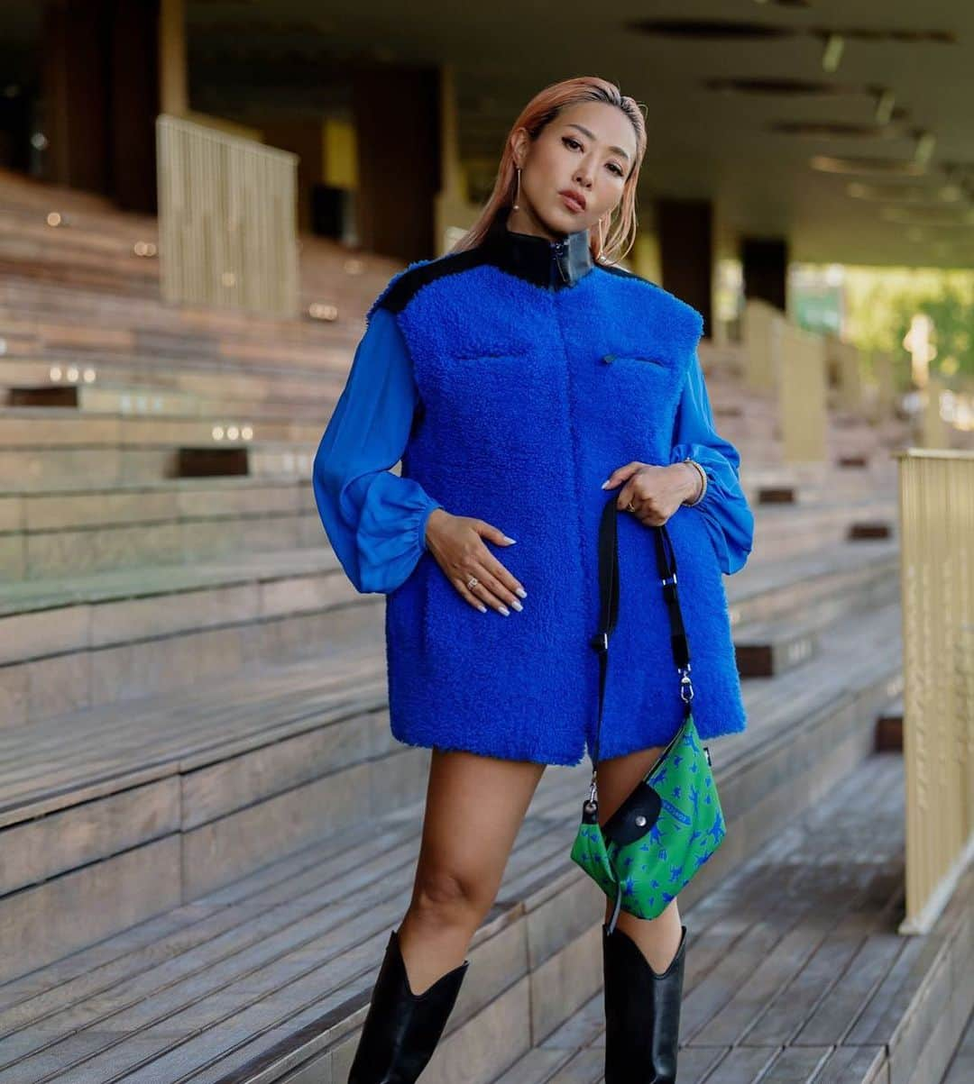 Tigarah e Lauraさんのインスタグラム写真 - (Tigarah e LauraInstagram)「@longchamp 💙💚💙 📸 @linebrusegan」9月12日 4時29分 - tigarah