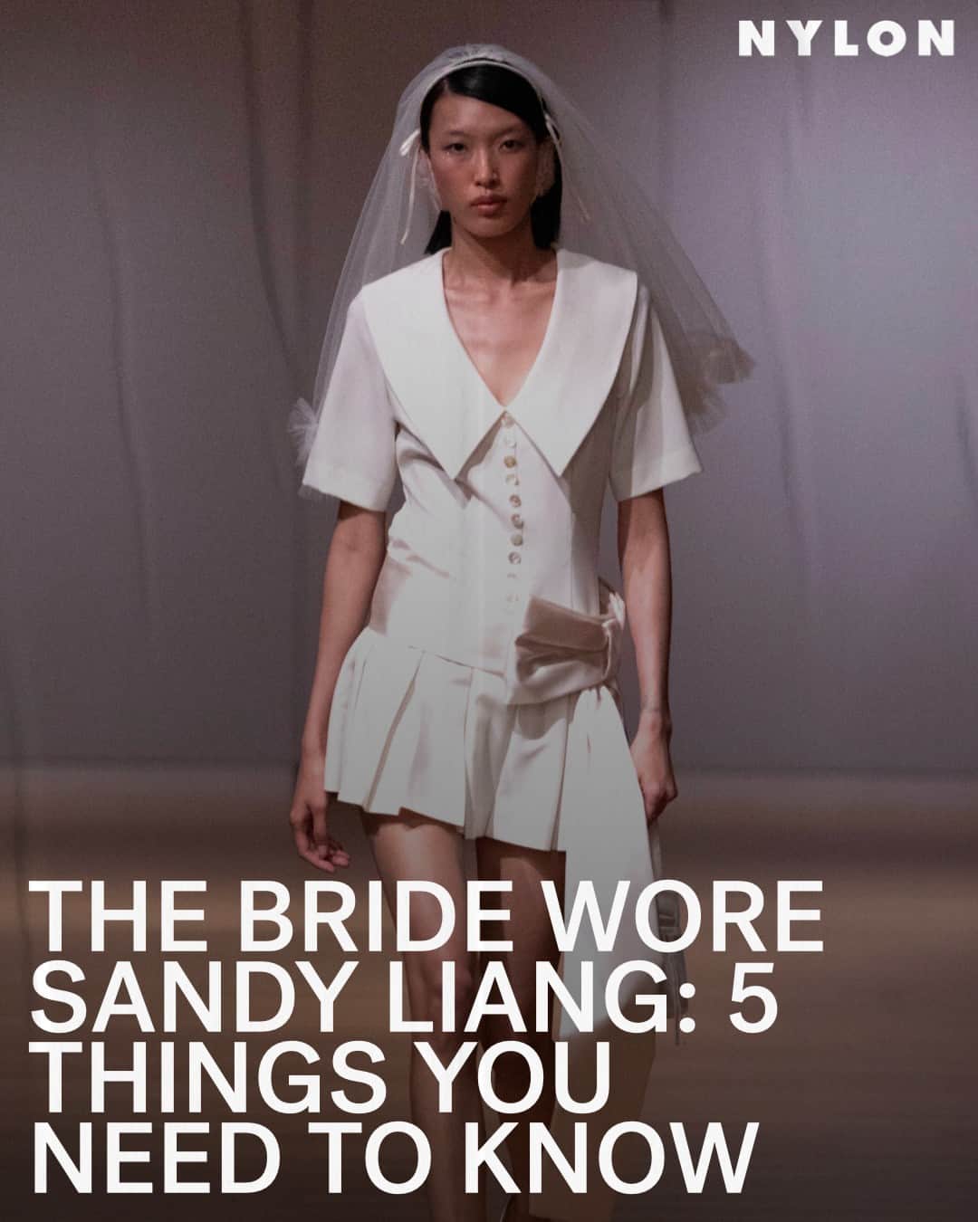 Nylon Magazineのインスタグラム：「#SandyLiang's Spring/Summer 2024 show at New York Fashion Week just forecasted what all the It Girls will be wearing next spring. From the collection's ultra-fem silhouettes to Liang's signature ribbons, ruffles, and rosettes — read on for the top 5 things to know from @sandyliang's latest runway. 🩰 Link in bio for @mccarthylauren's full recap.   📸  @sandyliang / @gerardosomozaphotography__」
