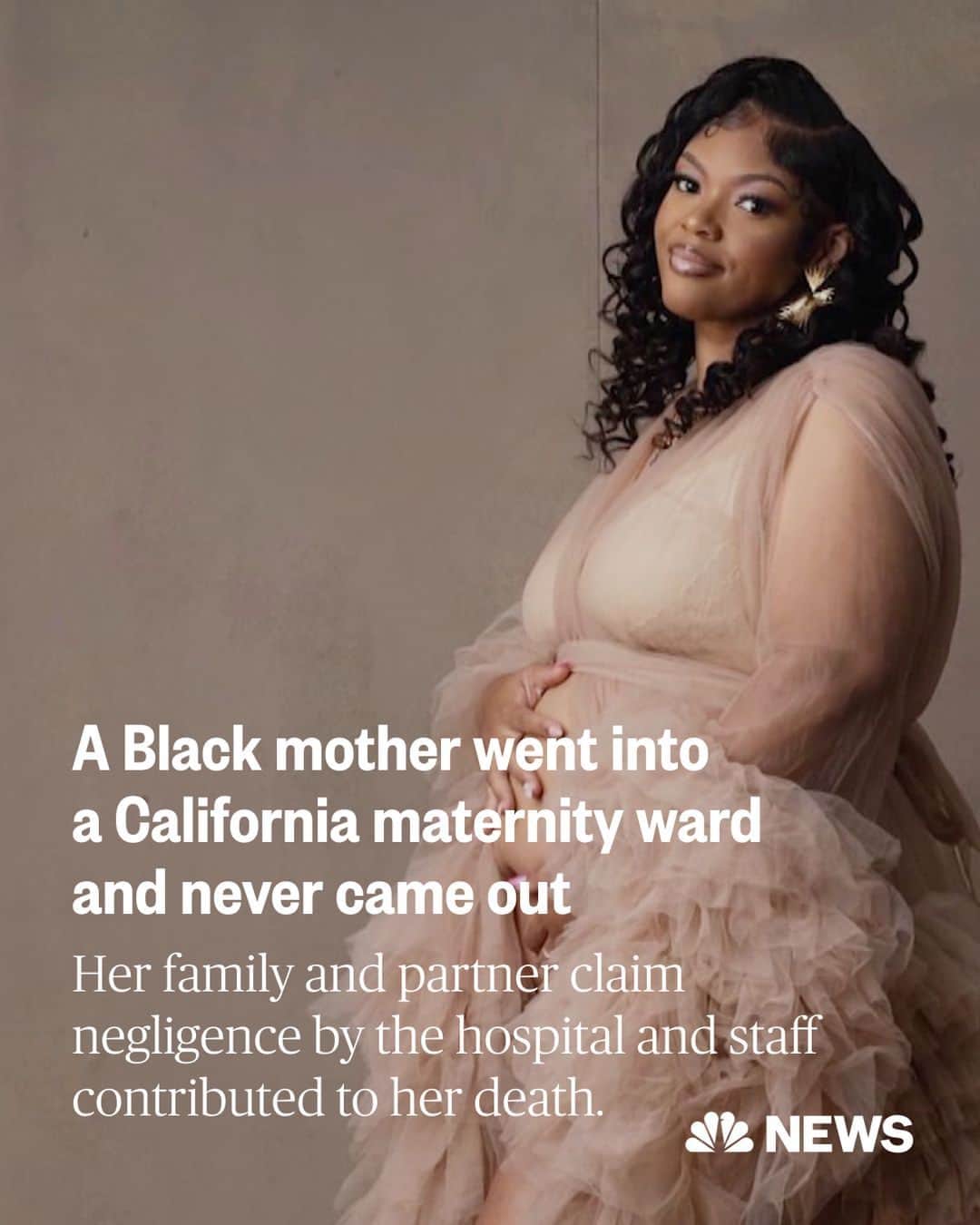 のインスタグラム：「April Valentine died during labor at Centinela Hospital Medical Center in Inglewood, California. The Los Angeles County Medical Examiner determined she died from a blood clot.  But her family and her partner, Nigha Robertson, claim in a wrongful death lawsuit that negligence by the hospital and staff contributed to the death.  Valentine was keenly aware of the risks associated with giving birth as a Black woman,  Robertson said, working with a birthing doula, seeking out a Black physician and reciting daily affirmations and aspirations.   When Valentine was feeling contractions, the nurses were inattentive and refused to give her water, Robertson said. Valentine’s doula was not allowed to be present during delivery and instead had to text her, the lawsuit says, despite previous assurances from medical staff that Askew could be on site when delivery began.  Centinela Hospital Medical Center denied the allegations contained in the lawsuit. Nevertheless, citing a decreased demand for labor and delivery services, the hospital announced in August that it would close its maternity ward Oct. 25.   Family and friends say they are determined to not let Valentine's story be forgotten.  📷️ @Justice4April via Instagram」