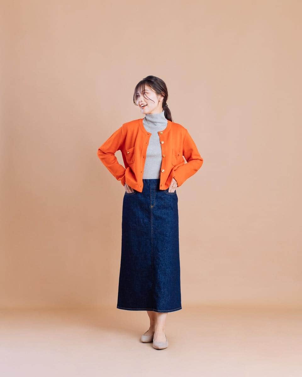 M2companyのインスタグラム：「《pareatsu》  【BASE】 https://pareatsu.base.ec  #pareatsu #パレアッツ #m2company #エムツーカンパニー #2023AW #新作秋物 #秋物 #デニムスカート #カーディガン #おしゃれさんと繋がりたい  #ciao_varano」