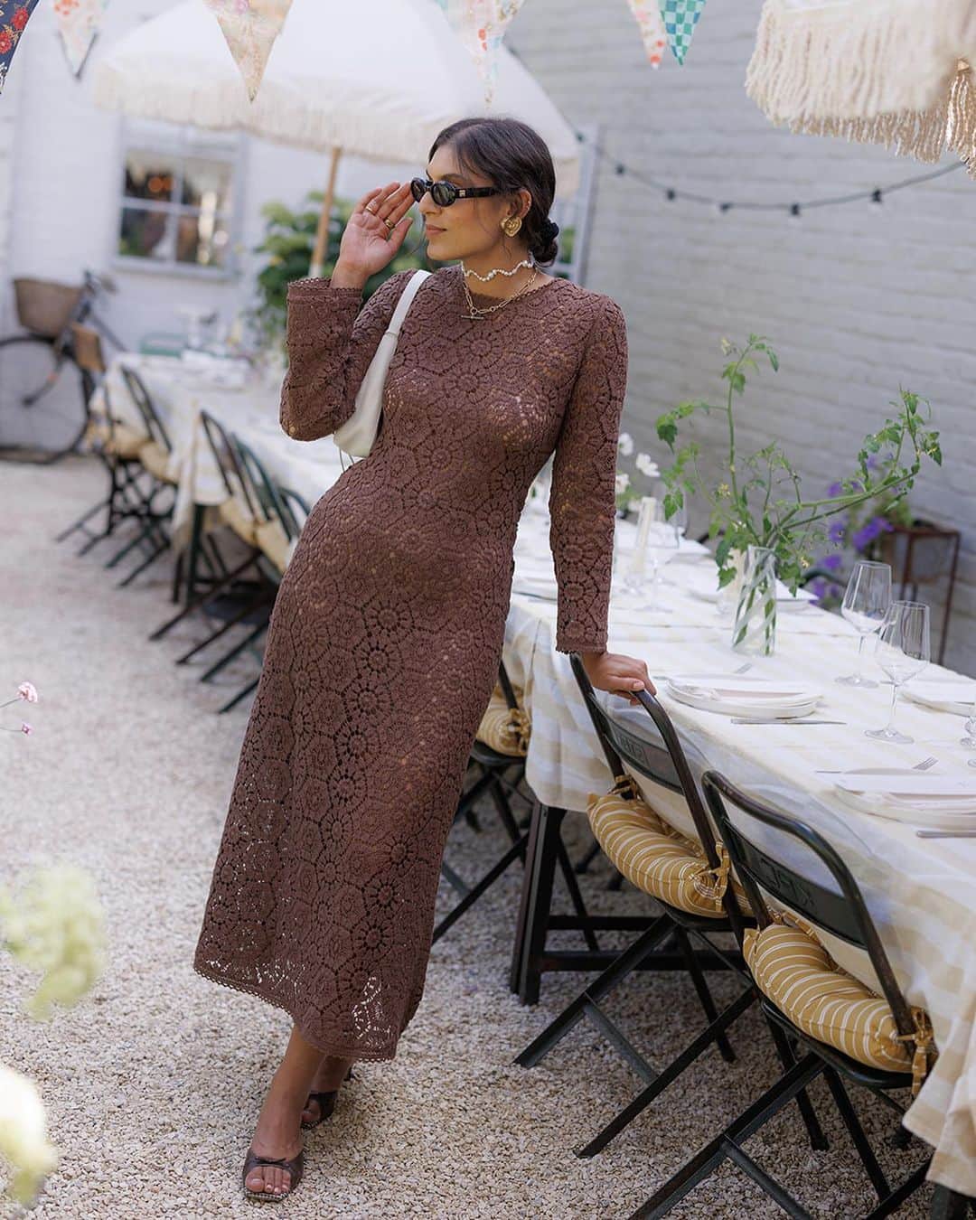 SPELLのインスタグラム：「Luxe lace as seen on… 🤍 our Helena styles have been crafted from 100% organic cotton ~ vintage inspired crochet lace adding a touch of romance to your transeasonal wardrobe ✨」