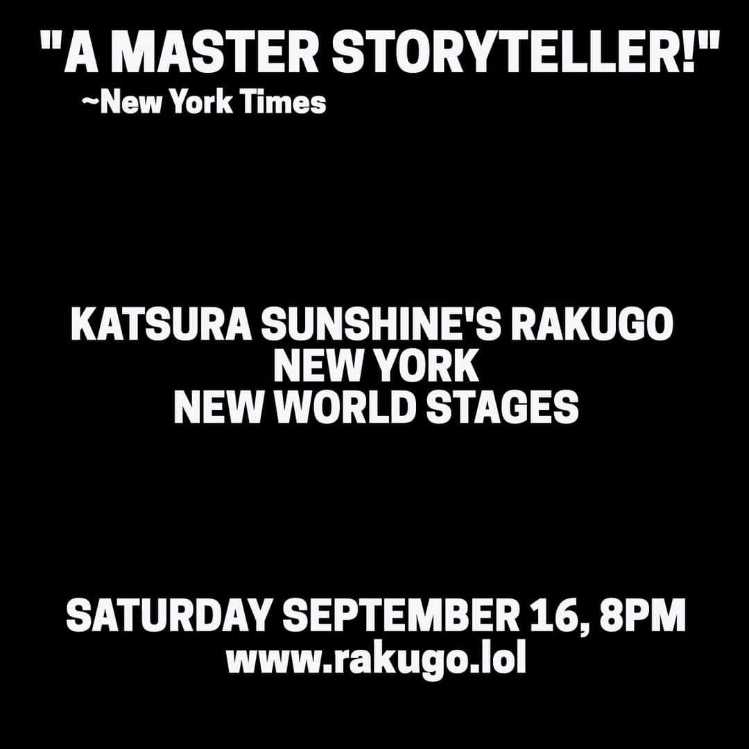 桂三輝さんのインスタグラム写真 - (桂三輝Instagram)「Fourth Anniversary on Broadway!  See you at the show!  www.rakugo.lol」9月12日 9時25分 - katsurasunshine