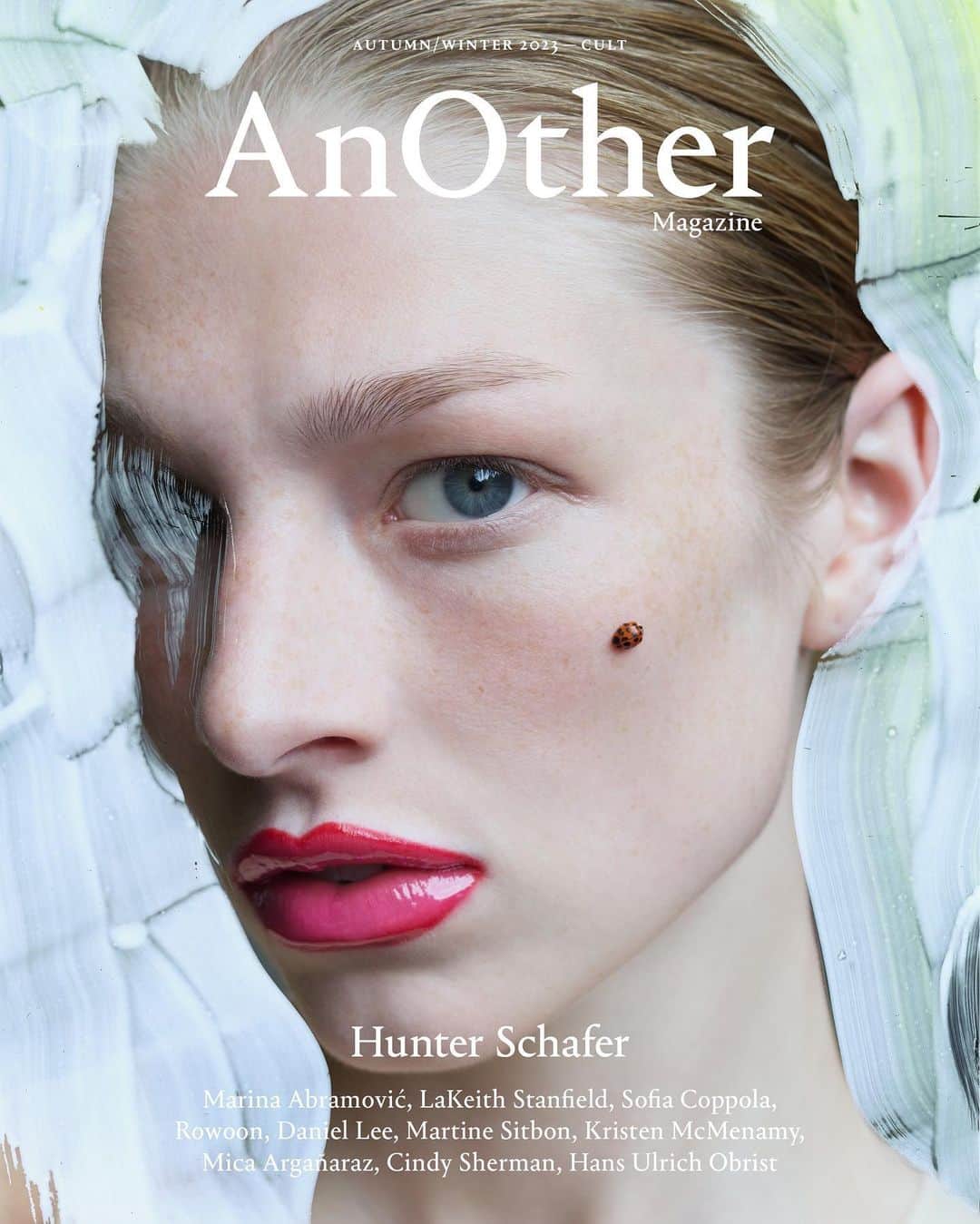 AnOther Magazineのインスタグラム：「AnOther Magazine Autumn/Winter 2023 – Cult. @hunterschafer⁠ ⁠ This project was realised before the SAG-AFTRA strike. ⁠ ⁠ Photography by @vivianesassenstudio ⁠ Styling by @katieshillingford ⁠ Hunter Schafer in conversation with Viviane Sassen, introduced by #HannahLack⁠ Editor-in-chief @susannahfrankel ⁠ Art direction by @sarahjaynetodd_ ⁠ Hair and make-up by @irena.ruben⁠ Casting by @gkldprojects⁠ Set design by #PeterBaum⁠ Production by @zoe__tomlinson and @broodlosekunst⁠ ⁠ AnOther Magazine Autumn/Winter 2023 is on sale worldwide from Thursday, 14 September⁠ ⁠ #AnOtherMagazineAW23 #HunterSchafer #Cult」