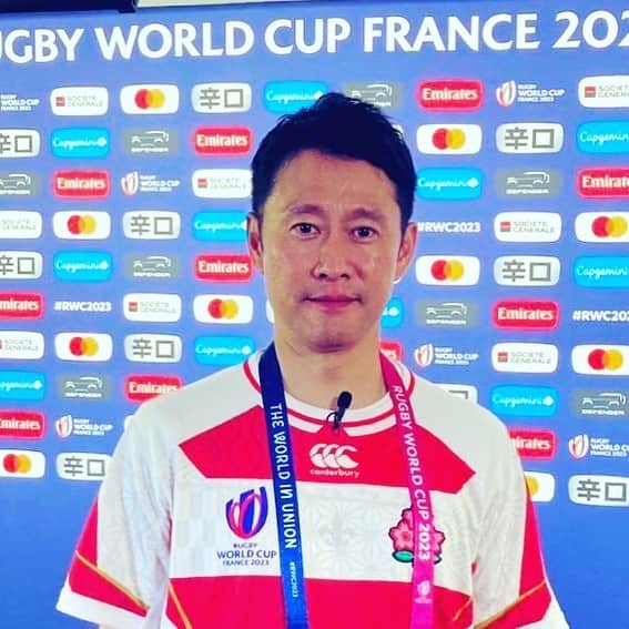 河田直也のインスタグラム：「ラグビーW杯取材、フランス・トゥールーズから帰国しました！日本代表見事な勝利でしたねー🏉でもスタジアムではチリの大声援に圧倒されてしまいました💦超アウェーなスタジアムでしっかり勝ち切った日本代表、この調子で次戦も期待です！　 #よんチャンTV #ラグビーW杯2023 #フランス #トゥールーズ #ラグビー日本代表 #ラグビーワールドカップ」