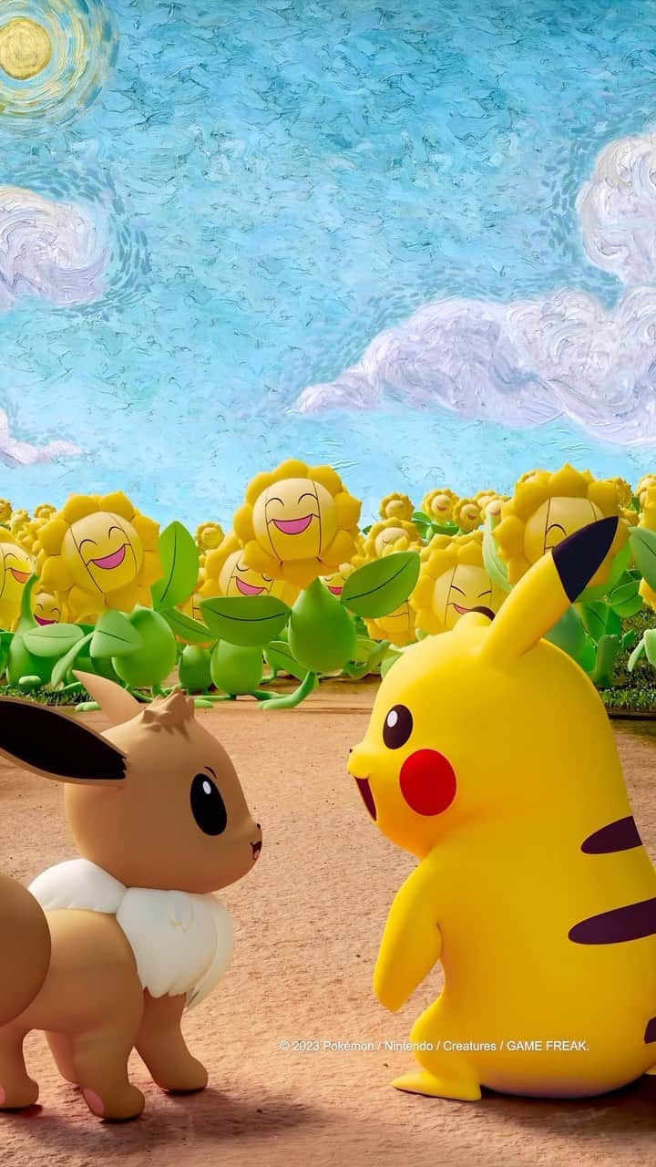 のインスタグラム：「🖌️ Pokémon × @vangoghmuseum, Amsterdam 🎨 From 28 September 2023 🖼️ More information coming soon!」