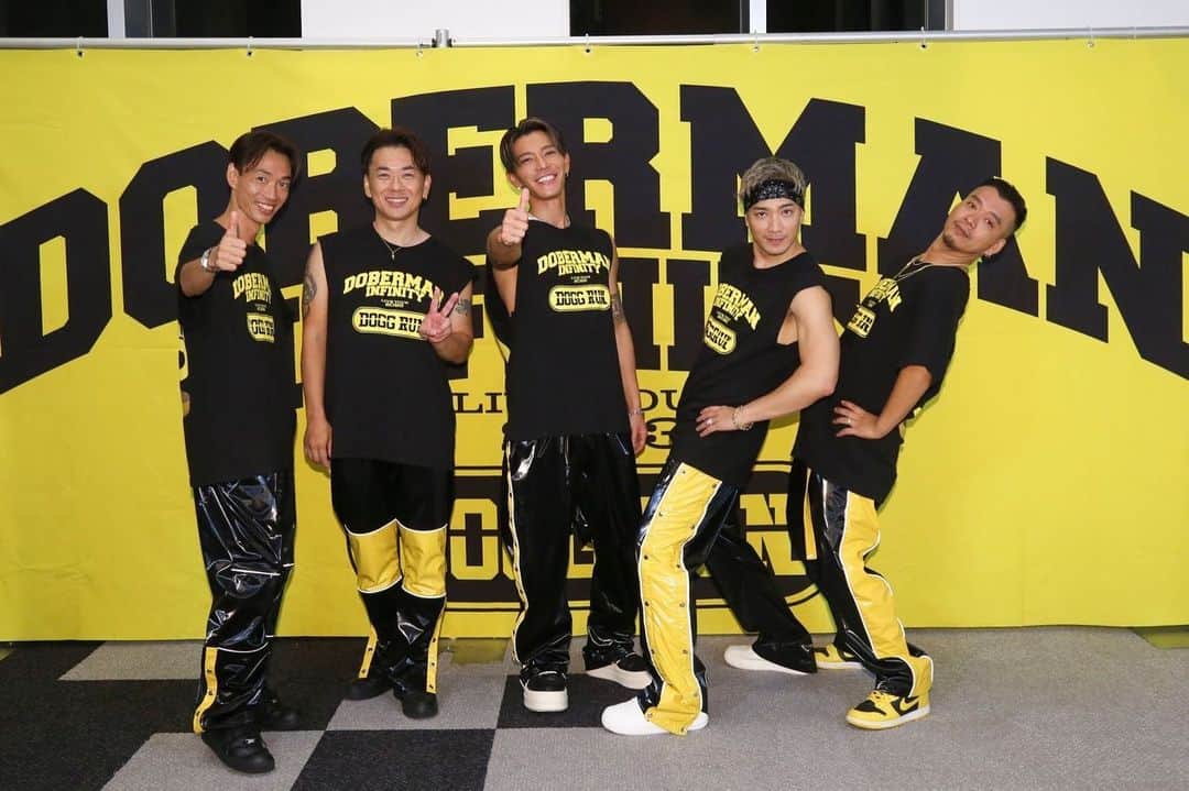 GSのインスタグラム：「2023.9.12🎤  DOBERMAN INFINITY LIVE TOUR 2023  ''DOGG RUN"  3ヵ所目　LINE CUBE SHIBUYA  Next stop is Hokkaido.  #dobermaninfinity  #doggrun  #d6」