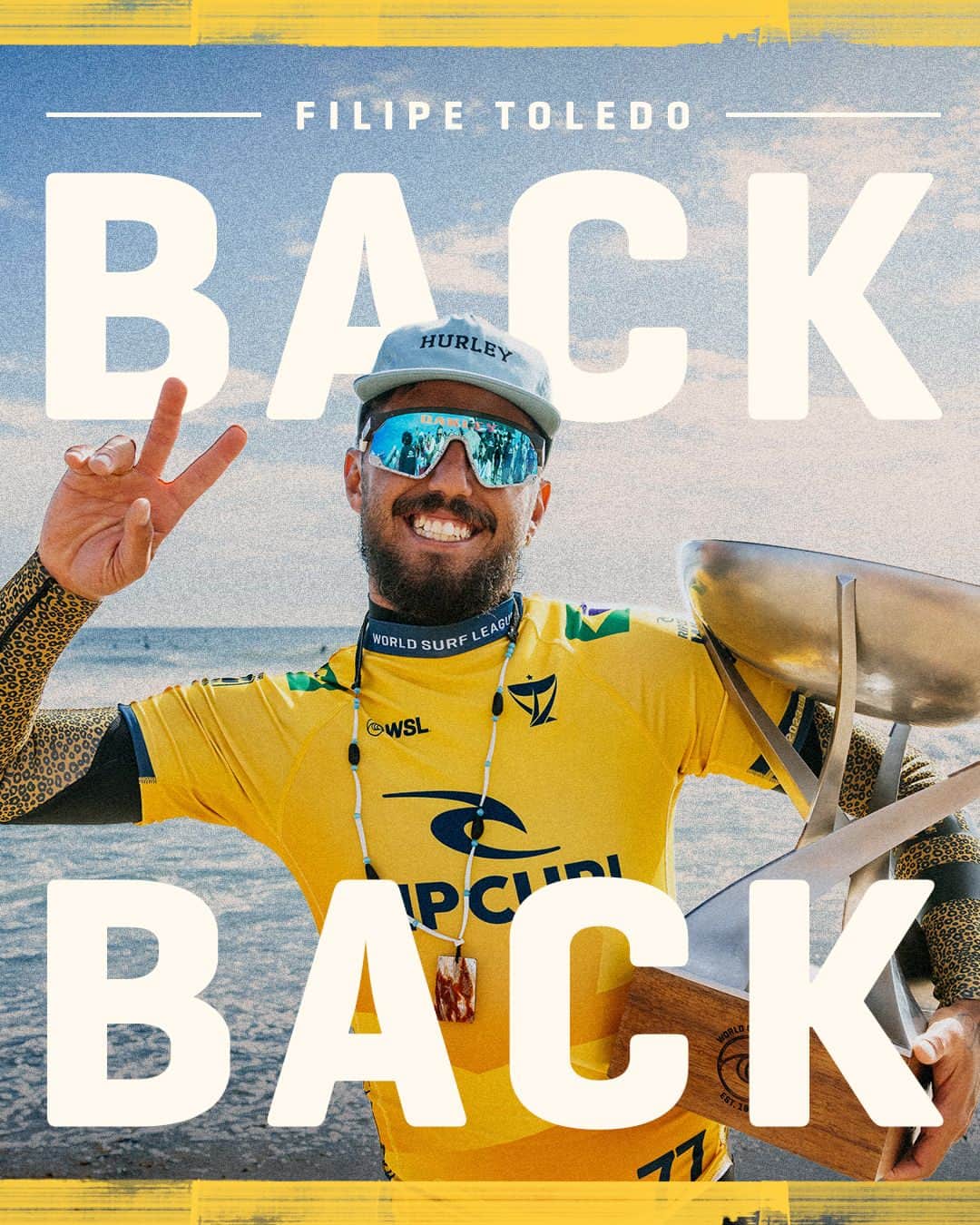 世界プロサーフィン連盟（WSL）のインスタグラム：「The first Brazilian to do it. 🔥🇧🇷 ⁣ @filipetoledo ⁣ ⁣ #RipCurlWSLFinals @ripcurl」