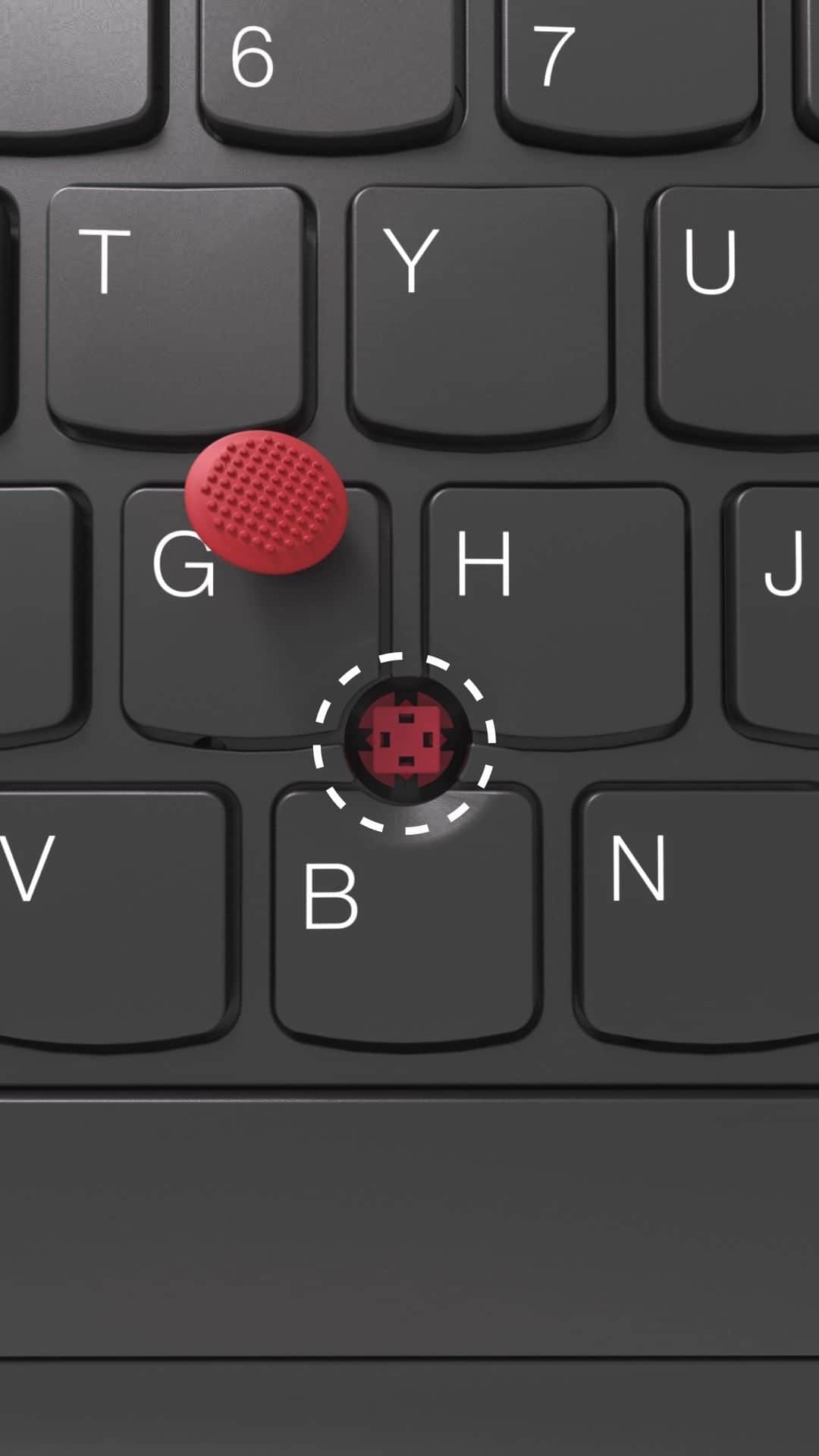 Lenovoのインスタグラム：「Got screenshot skills? Prove it. Screenshot the TrackPoint in the circle and leave a 🔴 for each snap you took to catch it.」