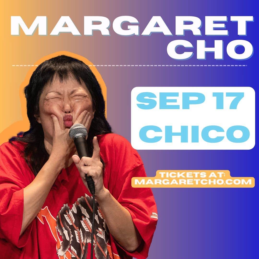 マーガレット・チョーのインスタグラム：「Next stop! CHICO! Laxson Auditorium at @calstateuniversitychico. Tickets at margaretcho.com」