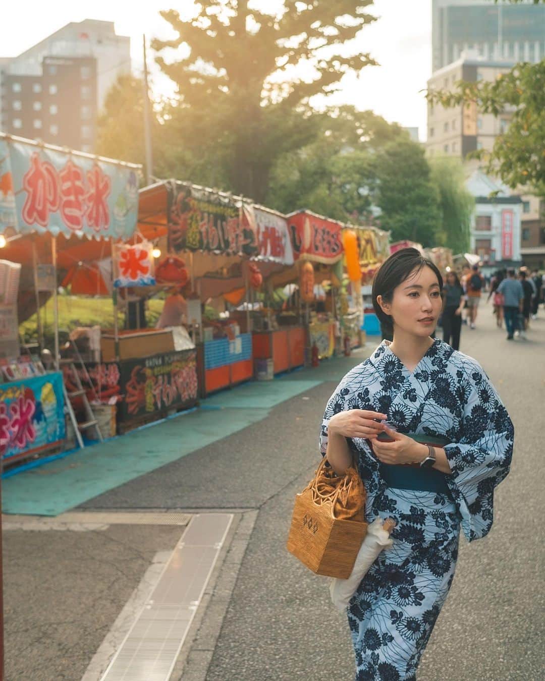 江守沙矢のインスタグラム：「駆け込みで夏らしく私らしく浴衣👘  Apple Watchはずせばよかったー😅 ついつい便利でね」