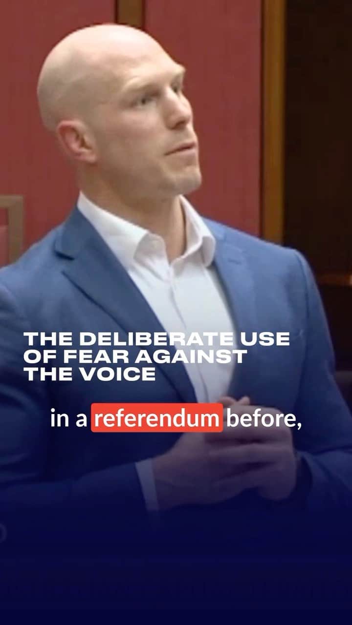 デビッド・ポーコックのインスタグラム：「Making decisions based on fear is not good for us as people and won’t allow us to move forward as a country.   An article by Paul Sakkal in the @sydneymorningherald has confirmed the ‘No’ campaign is deliberately using misinformation to generate fear & doubt in undecided voters.」