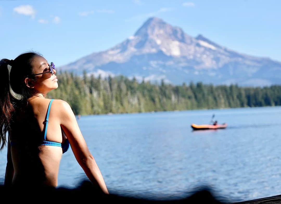 satoprimoさんのインスタグラム写真 - (satoprimoInstagram)「mt.hood × lost lake 🧚💚 feel the peace of nature  #lostlake #mthood #nature」9月12日 18時53分 - satoprimo