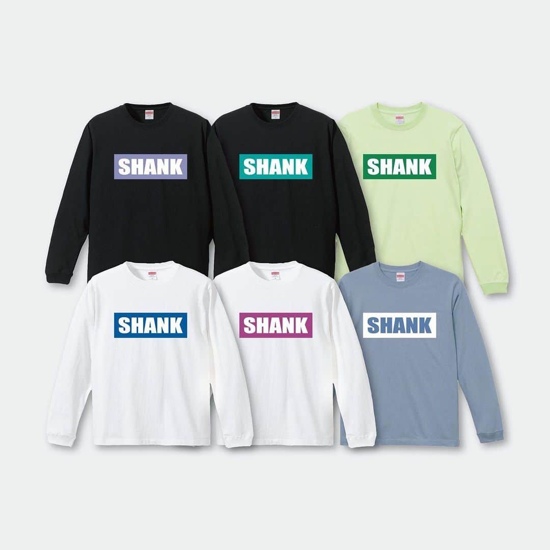 SHANKのインスタグラム：「【GOODS】  BOX LOGO LONG SLEEVE T-SHIRT  -BLACK × LIGHT PURPLE  -BLACK × MINT GREEN  -WHITE × BLUE  -WHITE × MAGENTA  -ACID BLUE × WHITE  -LIME × GREEN  #SHANK #SHANK095 #SHANK095JPN」