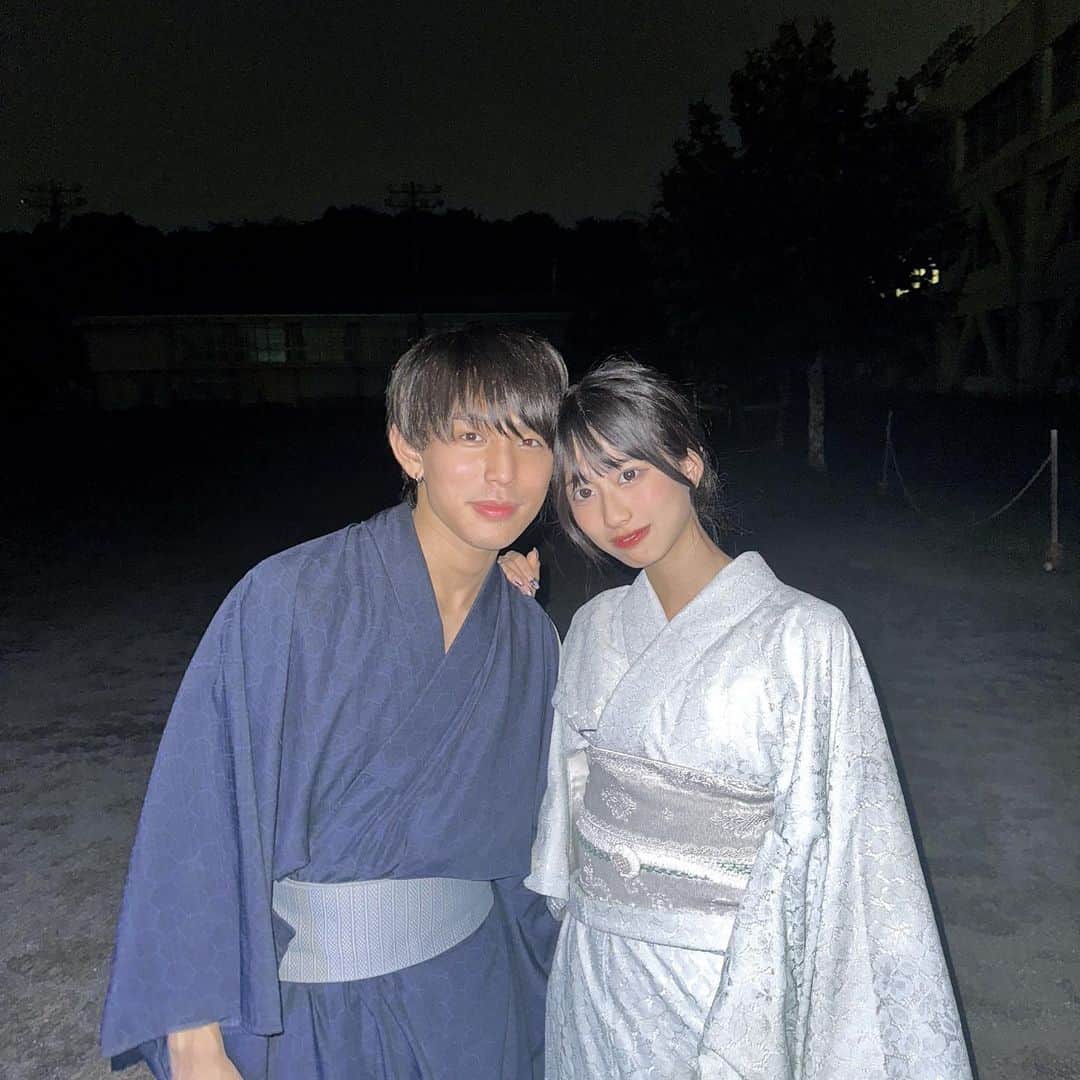 のインスタグラム：「人生初の浴衣デートでした!!👘☺︎  ゆづきの浴衣姿は最高に可愛かったです🫶🏻  #今日好き  #夏休み編2023 #さつゆづ」