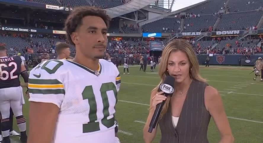 エリン・アンドリューズのインスタグラム：「#ICYMI Postgame with @packers @jordan3love @nflonfox」