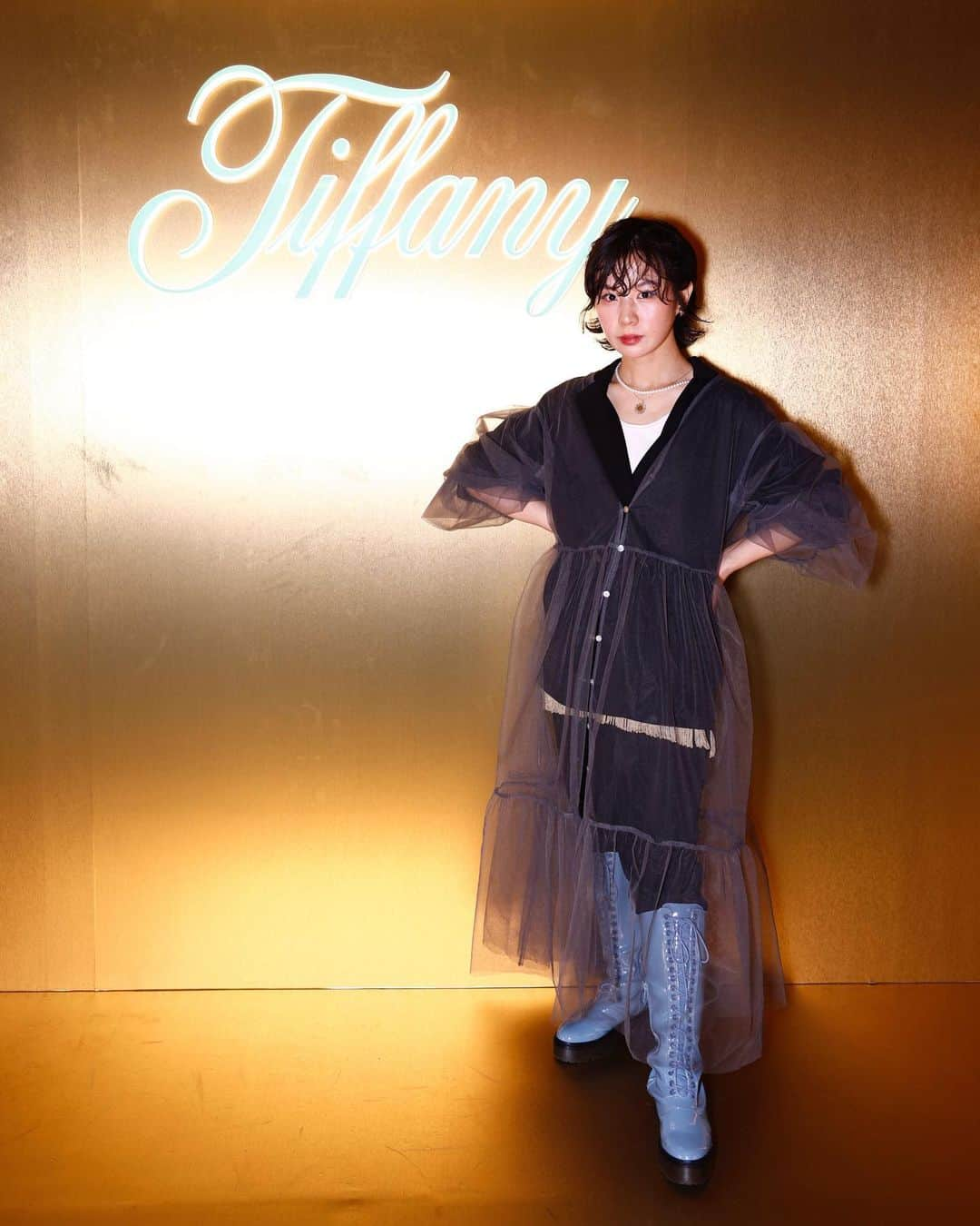 光永さんのインスタグラム写真 - (光永Instagram)「今日はまさかの、Tiffanyの表参道店 オープニングPARTY にお呼ばれしてきました💍 煌びやかで女性の憧れがたくさん詰まった空間でございました。 本当に美しいTiffanyアクセサリーが沢山で、心躍って、目の保養が過ぎました。 いつか似合う女性に成長したいです💍 (カクテルパーティーで用意されてる、ちっちゃい一口サイズのお食事たち、全種類制覇する勢いで食べましたすいません) ㅤㅤㅤㅤㅤㅤㅤㅤㅤㅤㅤㅤ @tiffanyandco #Tiffanyandco #TiffanyOmotesando #tiffany表参道 #光永 #ティファニー #パーティーコーデ #ブルベ冬コーデ #ブルベ冬メイク #Tiffanypartner」9月12日 23時14分 - hinata_official__