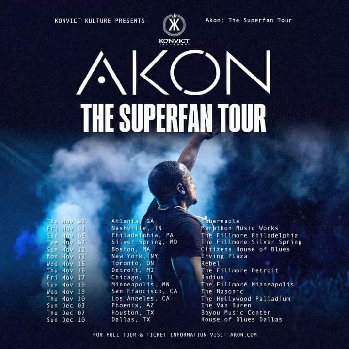 エイコンのインスタグラム：「This one’s for the fans, “the Superfan tour” is heading to a city near you! tickets and info, #linkinbio」