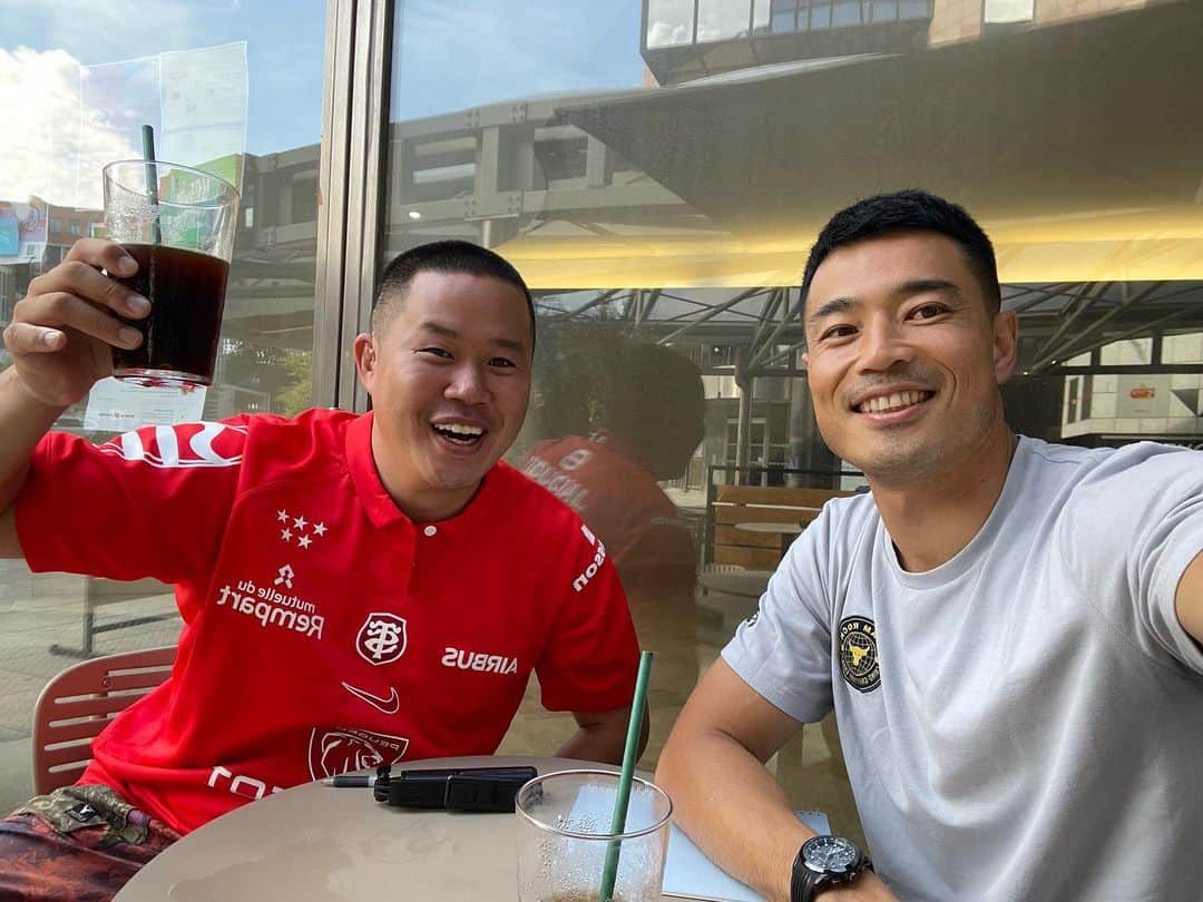 山田章仁のインスタグラム：「Teikyo boys 🏉🙌」