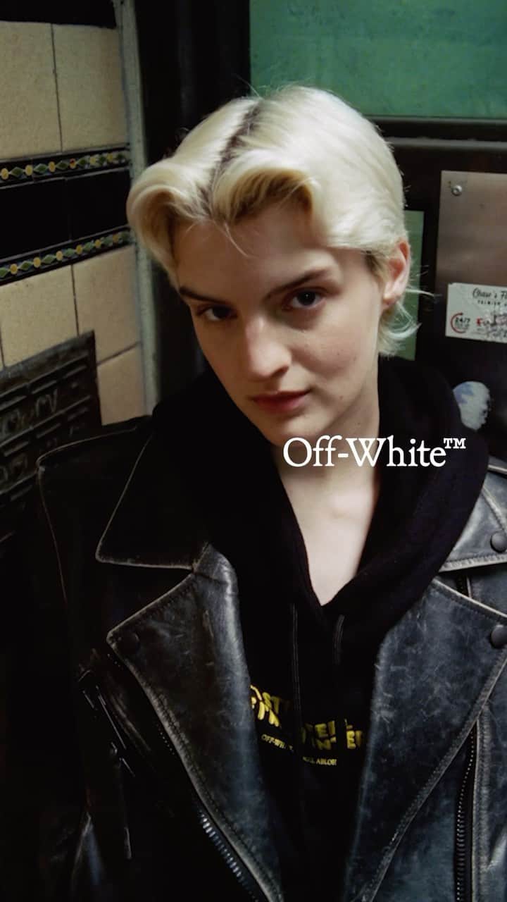 OFF-WHITE C/O VIRGIL ABLOHのインスタグラム：「FALL 2023 Izzy / HARLEM, New York  Off-White™ “LUNAR SHIPPING” collection now available online at off---white.com and at Off-White™ boutiques worldwide   — video direction & sound design c/o @julianklincewicz directed by @ibkamara」