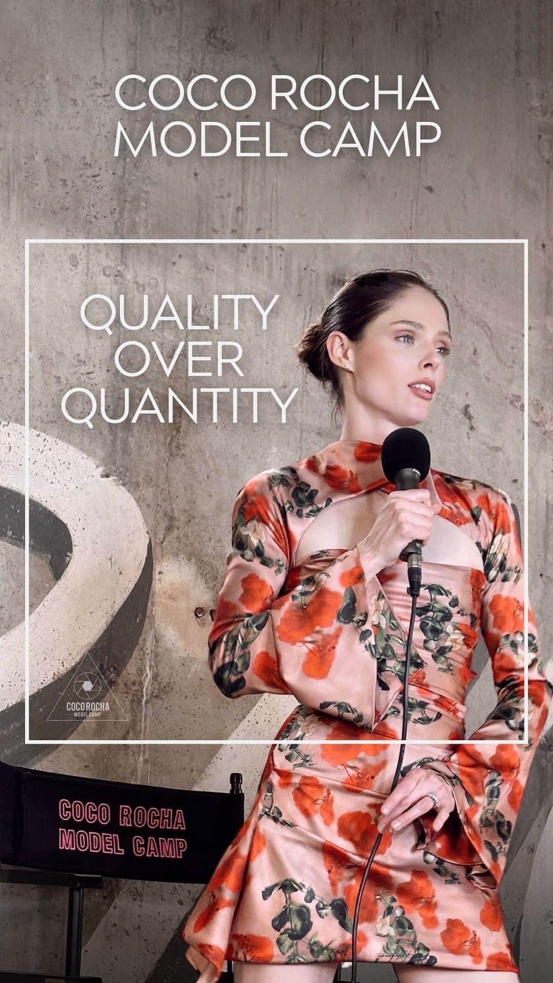 ココ・ロシャのインスタグラム：「When it comes to a portfolio that will move your career forward, quality is more important than quantity. It’s essential to curate your portfolio images to showcase your versatility and demonstrate your capabilities in order to attract the desired clientele. It’s also important to maintain an up-to-date portfolio that accurately represents your current appearance.  At #CocoRochaModelCamp, @cocorocha spends a lot of time on this very topic. Our team of professionals will also help you craft new portfolio images that can take your career in a new direction. If you’re interested in learning more, apply today.」