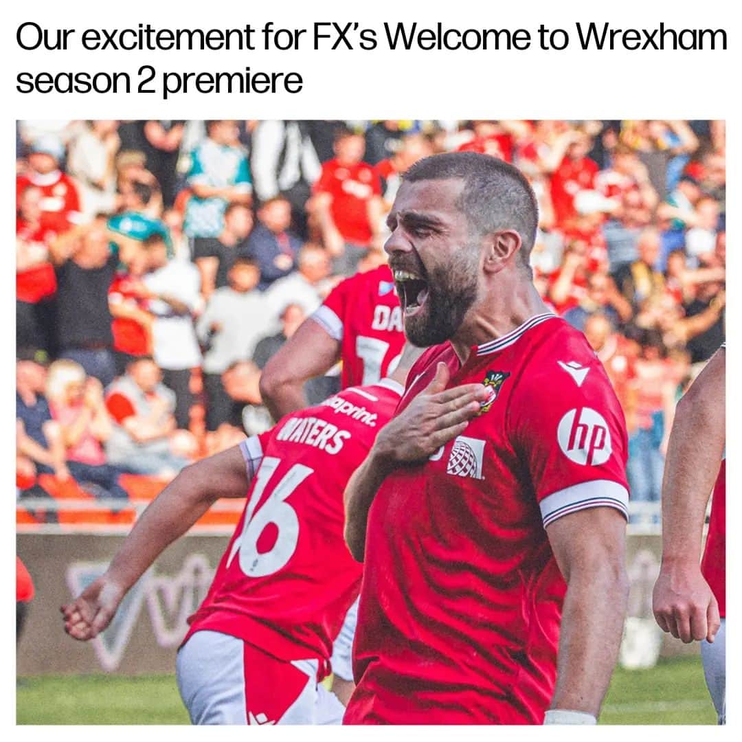 HP（ヒューレット・パッカード）のインスタグラム：「We’re charged up for the return of Welcome to Wrexham. Excited to be a part of the journey and all that is possible on and off the pitch. FX’s Welcome to Wrexham season 2 premieres tonight at 10|9c. Stream on @hulu. #HPxWxmAFC」