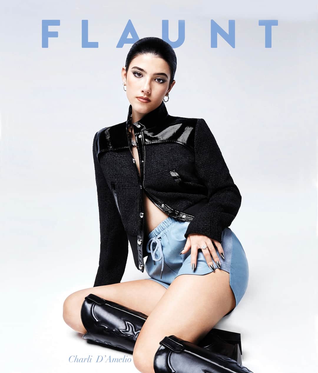Flaunt Magazineさんのインスタグラム写真 - (Flaunt MagazineInstagram)「@CharliDamelio featuring @MajeParis for Issue 188, Eternal Flame! ​​​​​​​​ ​​​​​​​​ In the four years it took to reach internet superstardom, Charli D’Amelio’s rise has eclipsed far beyond what she could have daydreamed. From breaking follower records on @TikTok, starring in @Hulu’s show @DameliosOnHulu, being the face of @DamelioFootwear, @SocialTourist, @BornDreamerByCD to winning @DancingWithTheStars, the 19-year-old still ponders what she’s going to do with the rest of her life. ​​​​​​​​ ​​​​​​​​ Reflecting on her achievements, Charli says, “I think Dancing with the Stars was definitely one of the biggest accomplishments on so many levels: to prove to everyone, but also to myself, what I can do. I put in the work to make this happen and it wasn’t something that anyone could take away from me. It was the most physically and mentally exhausting thing I think I’ve ever done.” ​​​​​​​​ ​​​​​​​​ Read the full feature on flaunt.com! ​​​​​​​​ ​​​​​​​​ Charli wears @MajeParis jacket, shorts, and boots and @TheOfficialPandora earrings, necklace, and ring.​​​​​​​​ ​​​​​​​​ Photographed by @FabienMontique​​​​​​​​ Styled by @MuiHai​​​​​​​​ Written by @BeatriceHazlehurst​​​​​​​​ Hair: @MarandaHair @HomeAgency​​​​​​​​ Makeup: @Loftjet at @ForwardArtists​​​​​​​​ Nails: @Nails_of_LA​​​​​​​​ Retouching: @Sam.Retouch​​​​​​​​ Flaunt Film: @IsaacDektor​​​​​​​​ Photo Assistant: @Skoczkowski​​​​​​​​ Styling Assistants: @Chloe.Cussen, @DavidxGomez, and @Ry_Phung​​​​​​​​ Production Assistant: @Khamiiiii​​​​​​​​ Location: @HubbleStudio​​​​​​​​ ​​​​​​​​ #FlauntMagazine #TheEternalFlameIssue #CharliDamelio」9月13日 2時56分 - flauntmagazine