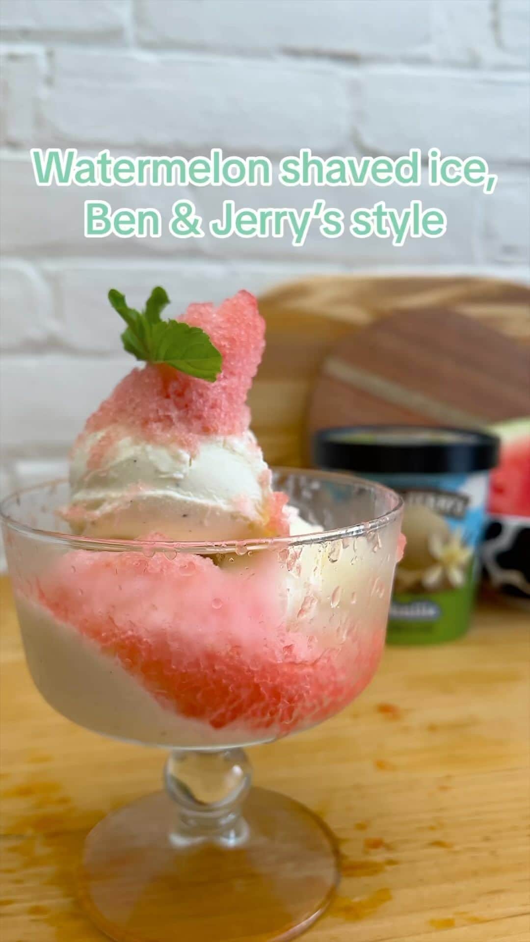 Ben & Jerry'sのインスタグラム：「The freshest. 🍉 #benandjerrys #icecream #shavedfruit #shavedice #summerdesserts」