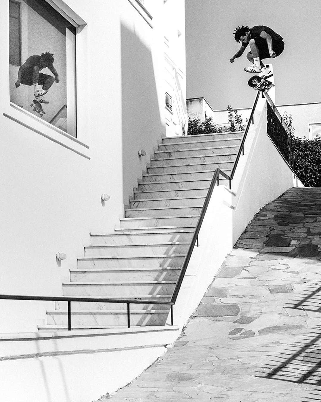 adidas Skateboardingのインスタグラム：「🦾 /// @thatsonme with a heavy Nollie Flip into the bank. Support skate mags and check out Nak’s latest ad in @thrashermag & @vagueskatemag.  📸 @alexbrpires  #adidasSkateboarding」
