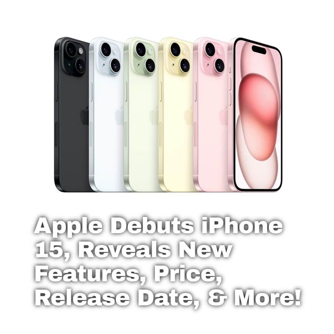 Just Jaredさんのインスタグラム写真 - (Just JaredInstagram)「Apple just announced the iPhone 15, which will have four different versions and a lot of new features. We have everything you need to know, including price and release date, at the LINK IN BIO! #Apple #iPhone15 Photos: Apple」9月13日 3時40分 - justjared