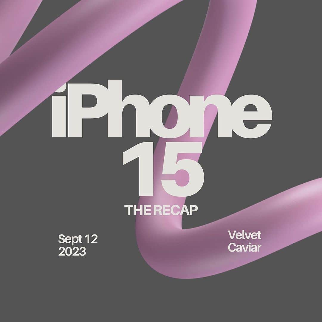 VELVETCAVIARさんのインスタグラム写真 - (VELVETCAVIARInstagram)「Everything you need to know about the #iphone15 and #applewatch9 🩷」9月13日 3時49分 - velvetcaviar